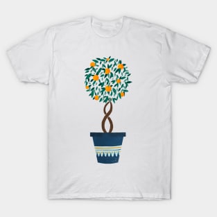 Orange tree in a blue pot T-Shirt